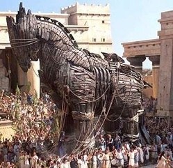 trojan horse in the church